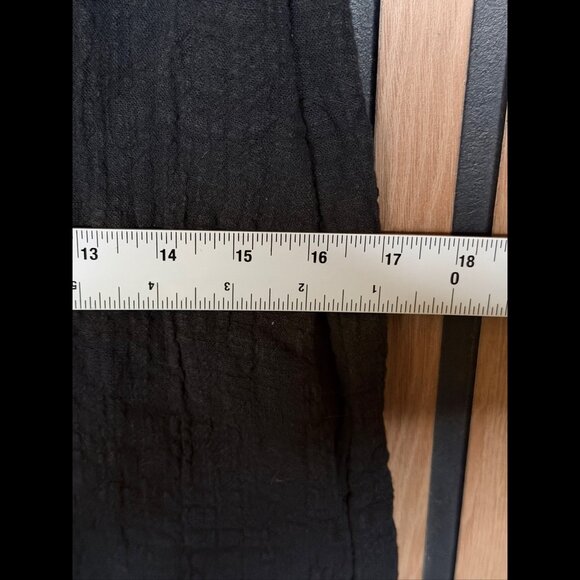 Zara One Piece XS Black Textured Henley Roll Tab Short Sleeve Pockets Romper - Picture 3 of 11